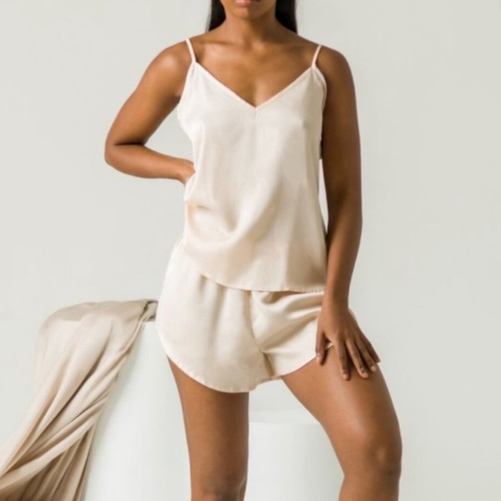 NIB Ettitude Sateen Cami Oat Size Small